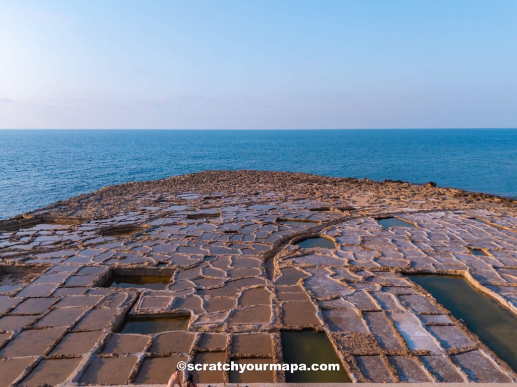 salt pans on the island of Gozo in Malta