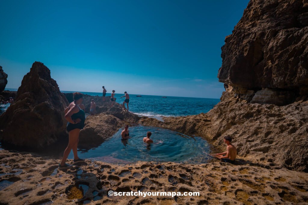 Xwejni Bay in Gozo, Malta
