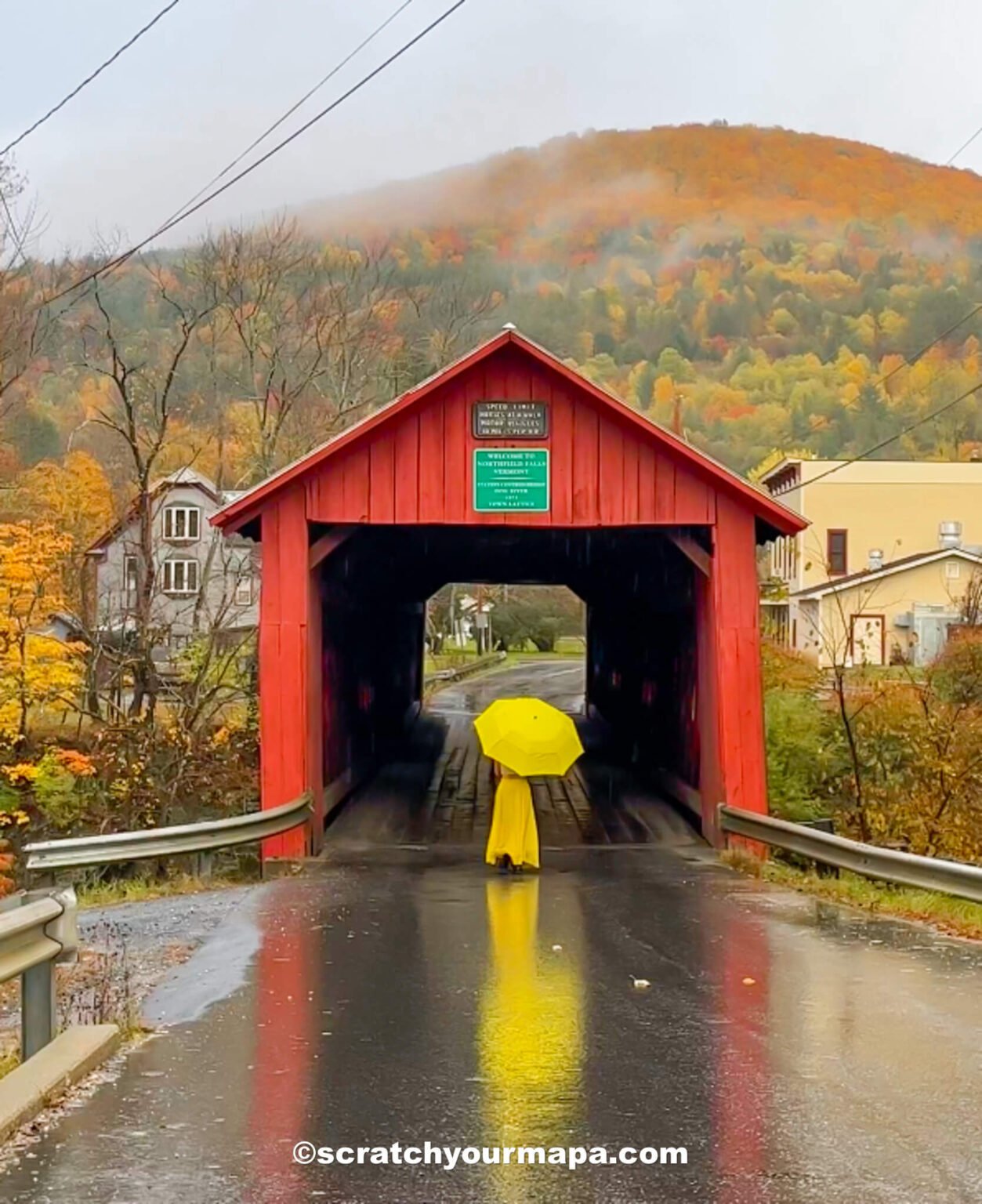 Fall Foliage in Vermont when it's raining