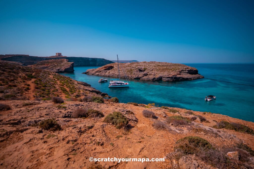 walking around the island of Comino