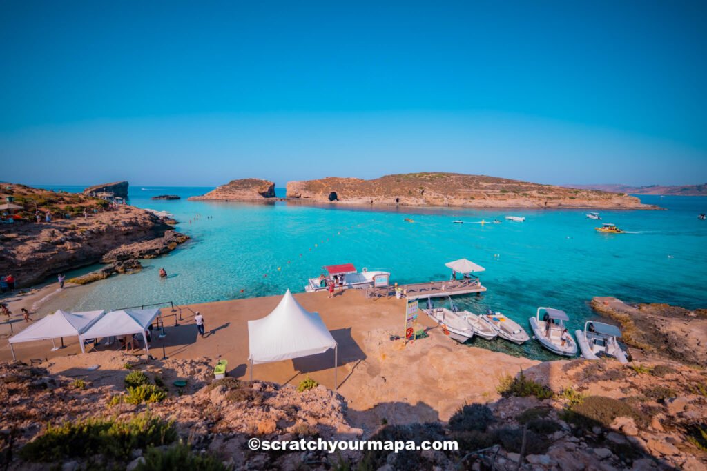 Blue Lagoon on the Island of Comino - one of the most beautiful places in Malta
