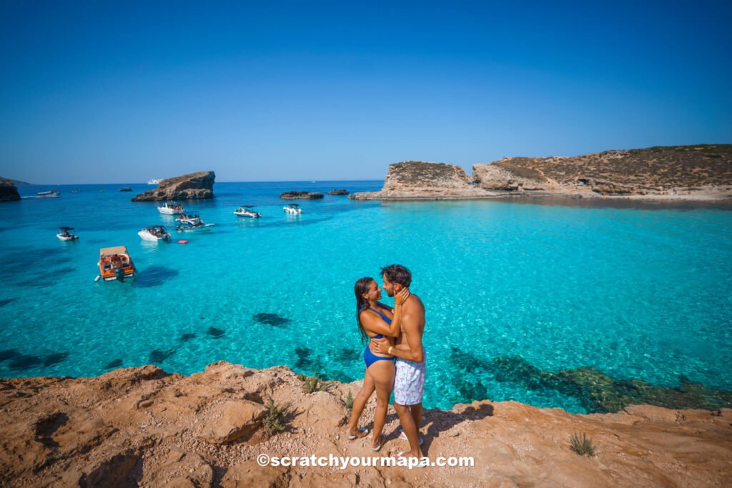 Blue Lagoon on the Island of Comino