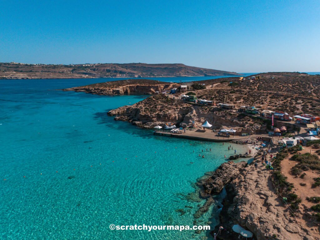 Blue Lagoon on the Island of Comino - one of the most beautiful places in Malta