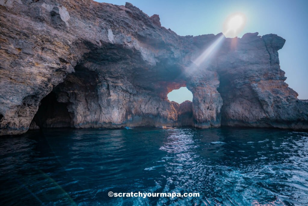 caves on the island of Comino